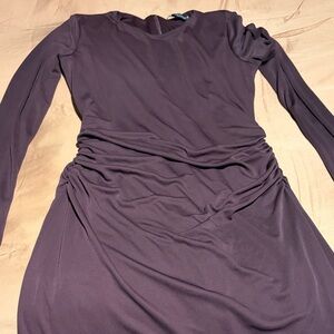 Zara Long Sleeve Dress in Deep Purple